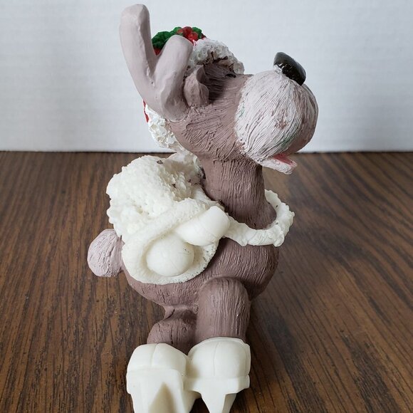 5 Inch Hand Painted Resin Ice Skating Moose Figurine - Picture 4 of 4